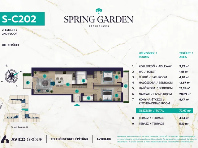 Eladó lakás Budapest XIII. kerület 73 nm