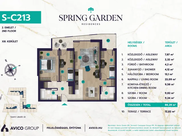 Eladó lakás Budapest XIII. kerület 86 nm