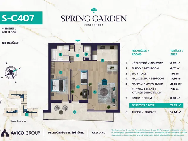 Eladó lakás Budapest XIII. kerület 71 nm