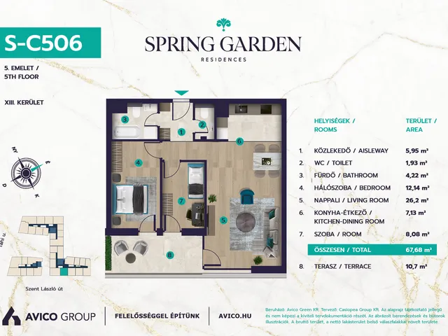 Eladó lakás Budapest XIII. kerület 68 nm