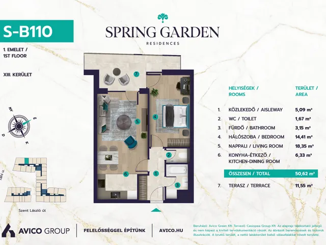 Eladó lakás Budapest XIII. kerület 50 nm