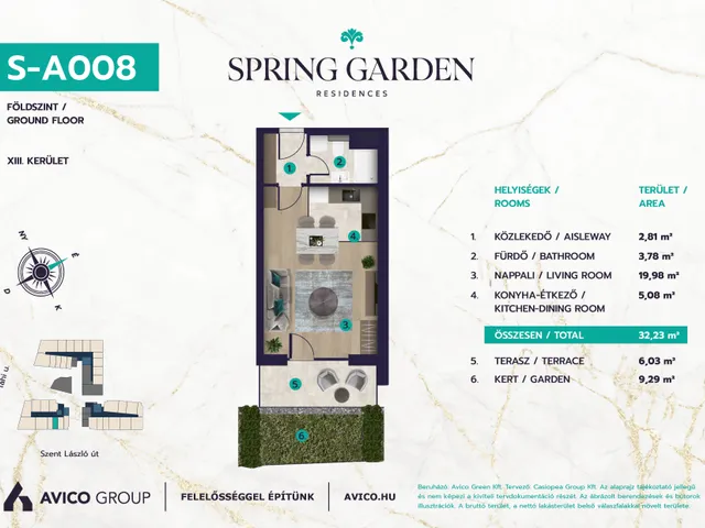 Eladó lakás Budapest XIII. kerület 32 nm