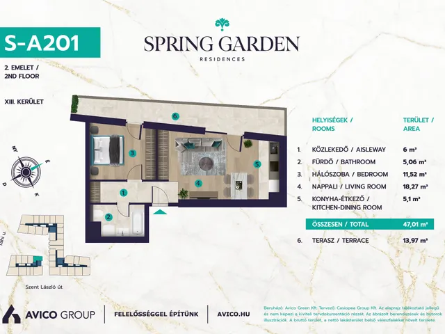 Eladó lakás Budapest XIII. kerület 47 nm