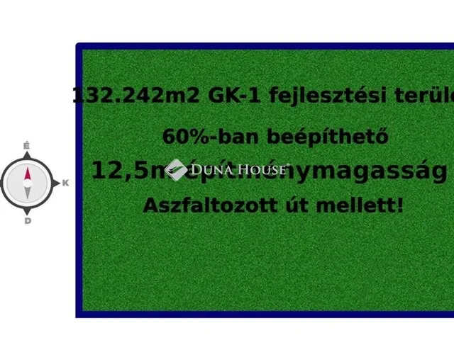 Eladó kereskedelmi és ipari ingatlan Lajosmizse 12518 nm