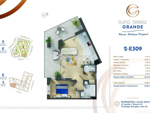 Kiadó lakás Budapest XIII. kerület 51 nm