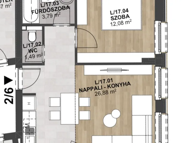 Eladó lakás Miskolc, Belváros 44 nm