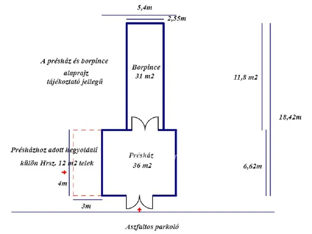 Eladó kereskedelmi és ipari ingatlan Pálosvörösmart 43 nm