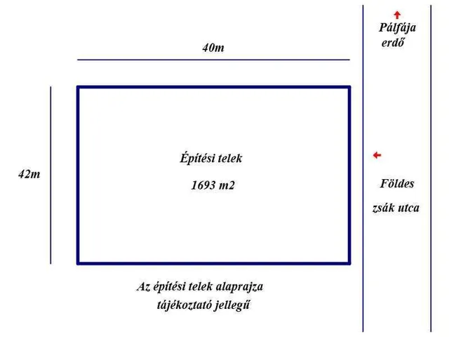 Eladó telek Nagykőrös 1693 nm