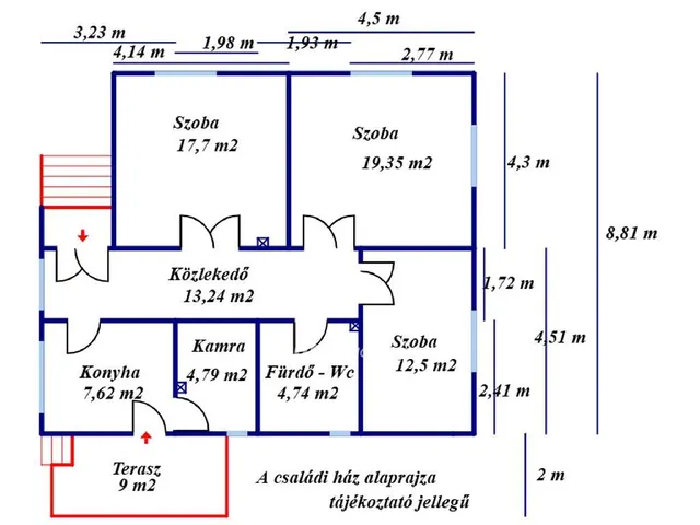 Eladó ház Tiszasas 80 nm