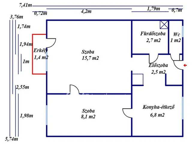 Eladó lakás Kecskemét 46 nm