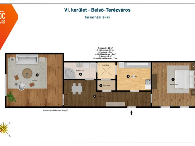 Eladó lakás Budapest VI. kerület, Nagykörúton belüli terület 75 nm