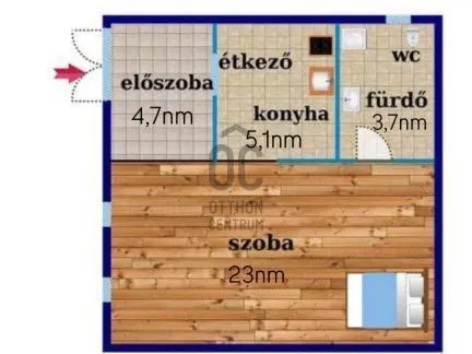 Eladó lakás Budapest VII. kerület 33 nm