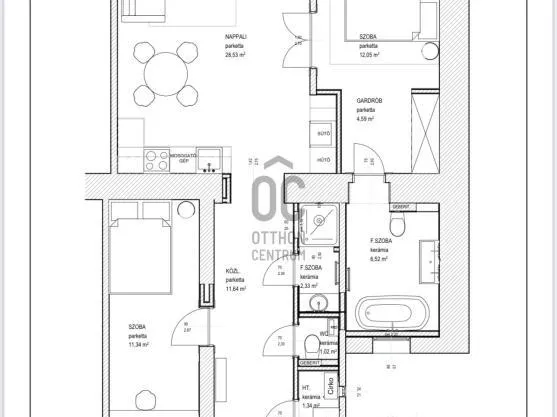 Eladó lakás Budapest VIII. kerület, Palotanegyed 85 nm
