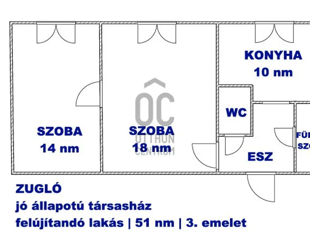 Eladó lakás Budapest XIV. kerület, Herminamező 51 nm