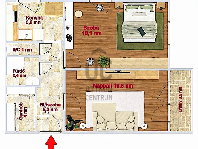 Eladó lakás Budapest IV. kerület, Újpest 54 nm