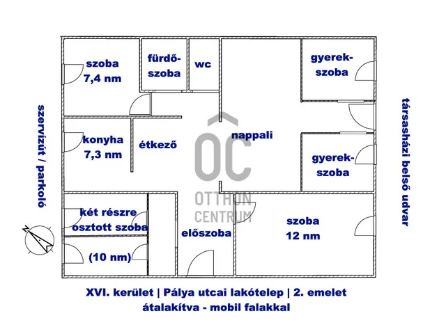 Eladó lakás Budapest XVI. kerület, Rákosszentmihály 80 nm