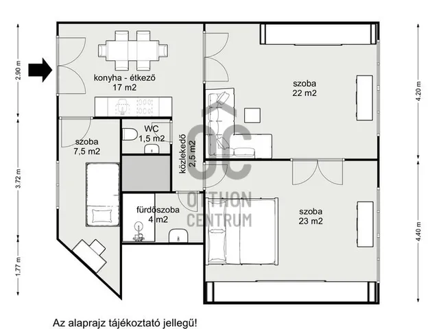 Eladó lakás Budapest VIII. kerület, Corvin negyed 77 nm