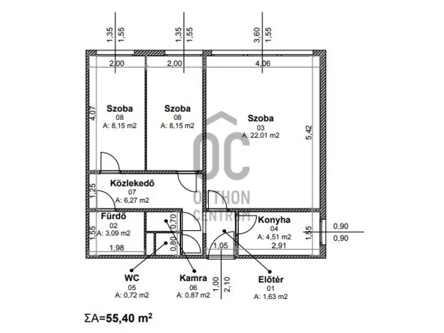 Eladó lakás Budapest IV. kerület 55 nm