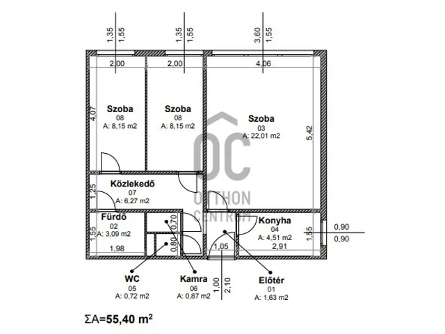 Eladó lakás Budapest IV. kerület 55 nm