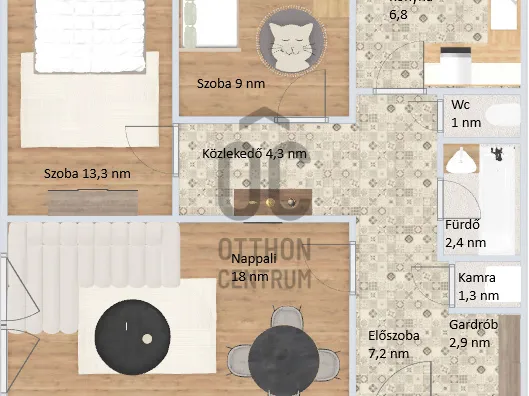 Eladó lakás Budapest XV. kerület, Újpalota 66 nm