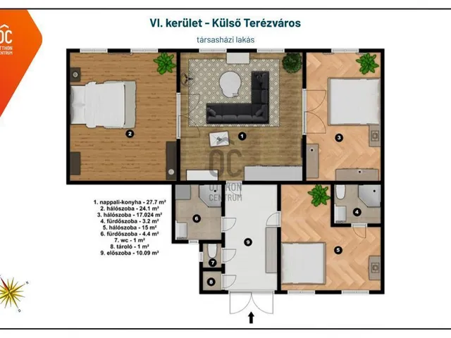 Eladó lakás Budapest VI. kerület 102 nm