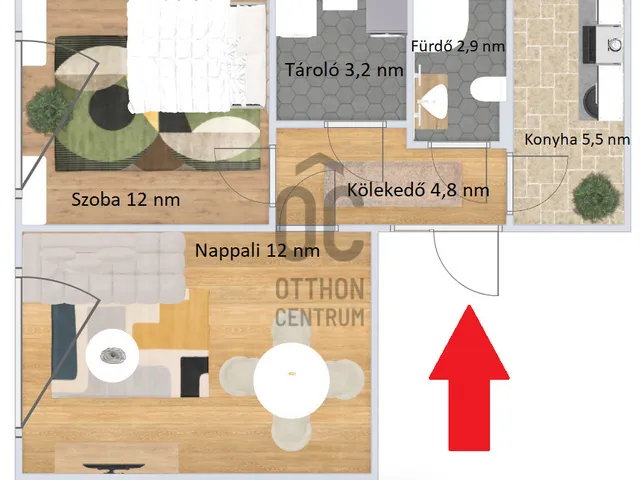 Eladó lakás Budapest XV. kerület, Újpalota 47 nm