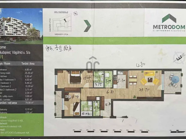 Eladó lakás Budapest IX. kerület 79 nm