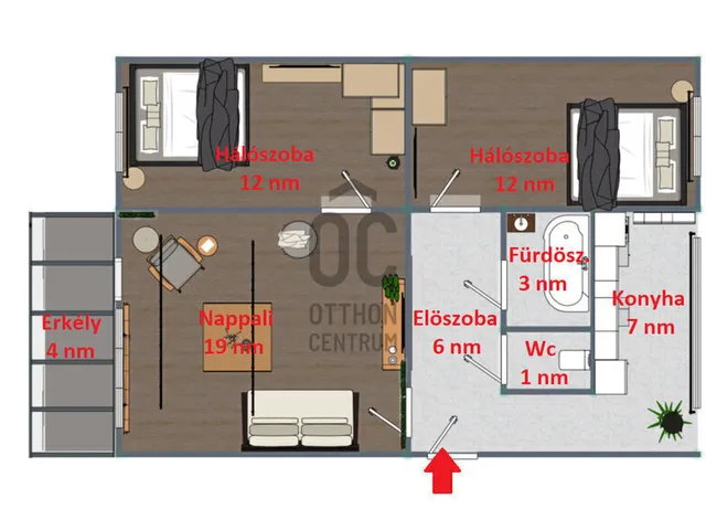Eladó lakás Budapest XV. kerület, Rákospalota 64 nm