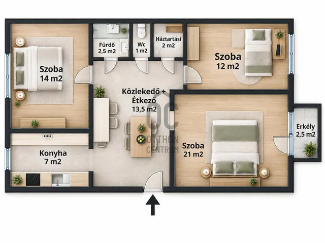 Eladó lakás Budapest XVII. kerület, Rákoskeresztúr 73 nm