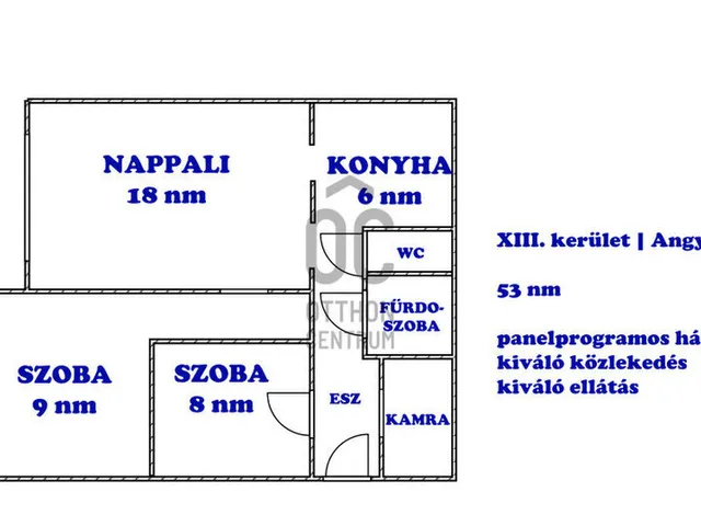 Eladó lakás Budapest XIII. kerület, Angyalföld 53 nm