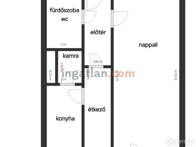 Kiadó lakás Zalaegerszeg, Belváros 43 nm