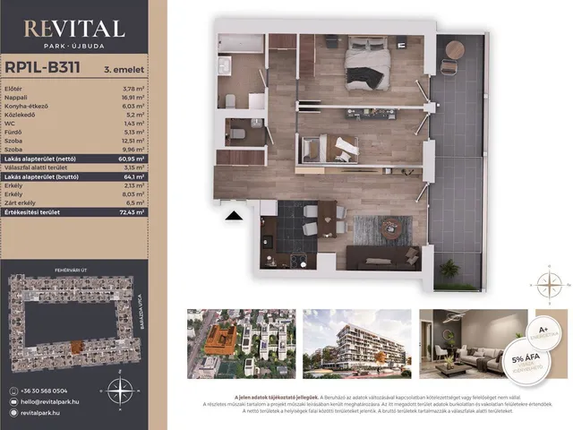 Eladó lakás Budapest XI. kerület, Kelenföld 61 nm