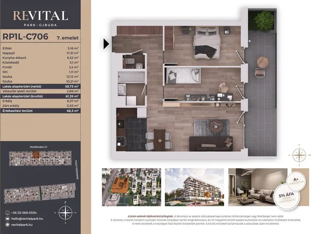 Eladó lakás Budapest XI. kerület, Kelenföld 59 nm