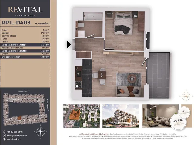 Eladó lakás Budapest XI. kerület, Kelenföld 43 nm