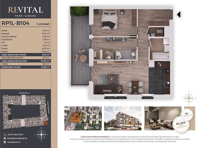 Eladó lakás Budapest XI. kerület, Kelenföld 65 nm