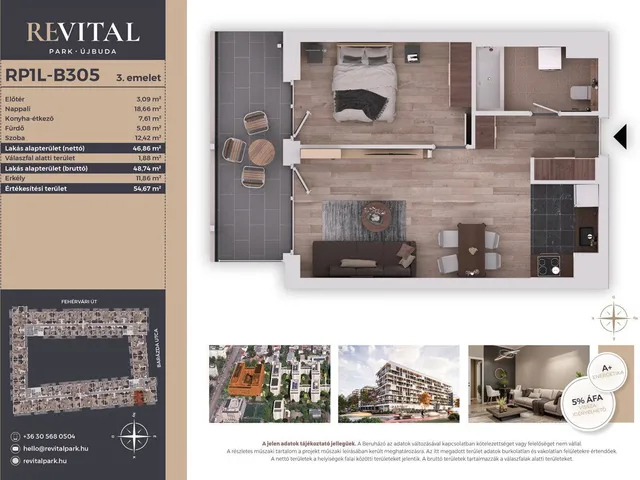 Eladó lakás Budapest XI. kerület, Kelenföld 47 nm