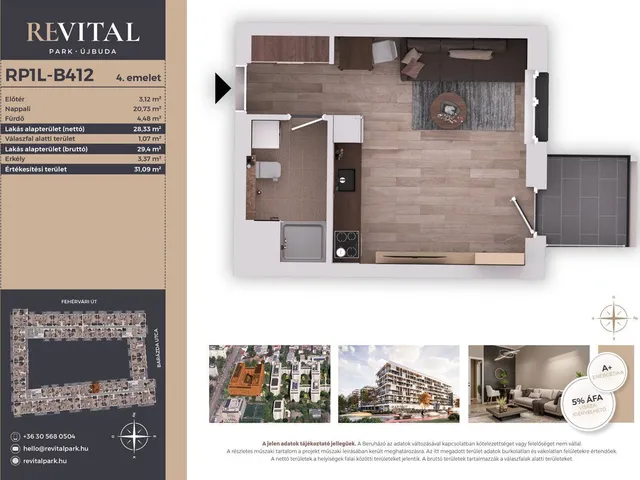 Eladó lakás Budapest XI. kerület, Kelenföld 28 nm