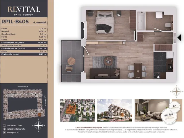 Eladó lakás Budapest XI. kerület, Kelenföld 47 nm