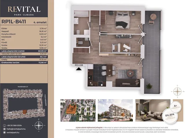 Eladó lakás Budapest XI. kerület, Kelenföld 61 nm