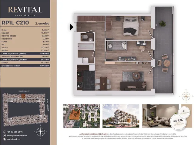 Eladó lakás Budapest XI. kerület, Kelenföld 59 nm