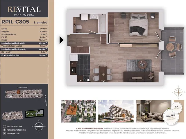 Eladó lakás Budapest XI. kerület, Kelenföld 46 nm