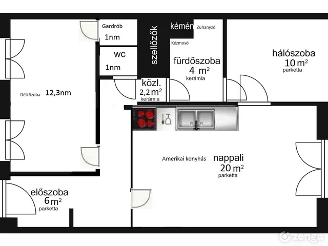 Eladó lakás Budapest IX. kerület, Középső Ferencváros 60 nm