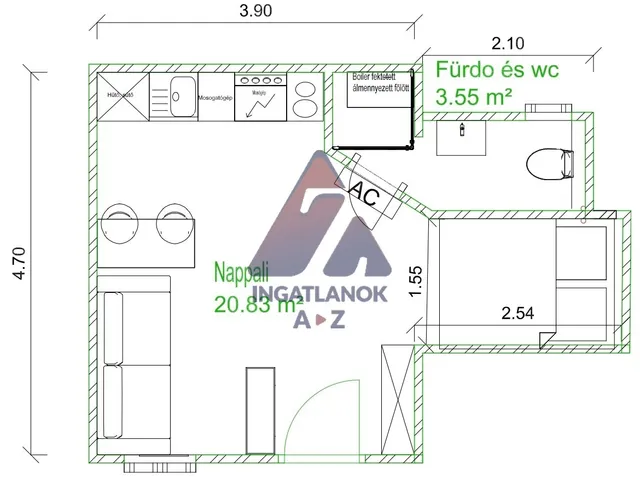 Eladó lakás Budapest XIII. kerület, Újlipótváros, Hegedűs Gyula utca 24 nm
