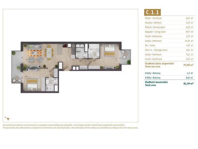 Eladó lakás Budapest VII. kerület, Városligeti fasor 25-27 75 nm