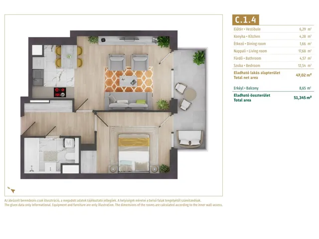 Eladó lakás Budapest VII. kerület, Városligeti fasor 25-27 47 nm