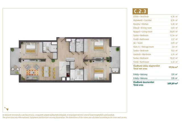 Eladó lakás Budapest VII. kerület, Városligeti fasor 25-27 100 nm