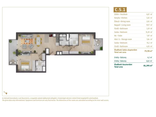 Eladó lakás Budapest VII. kerület, Városligeti fasor 25-27 75 nm