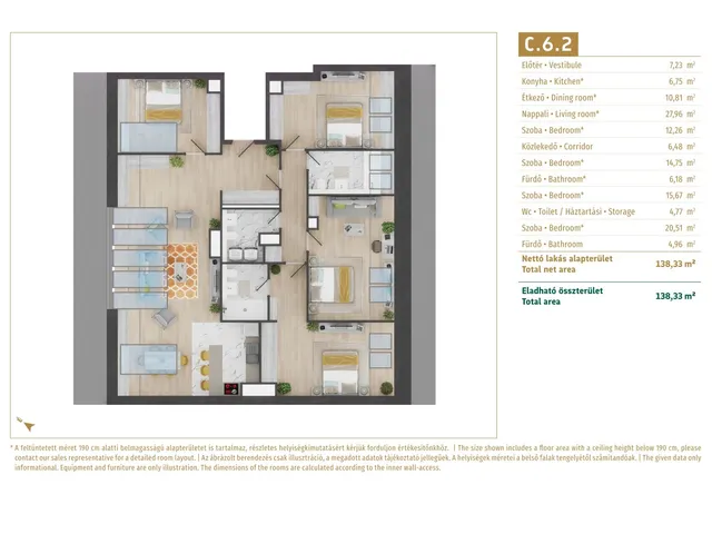 Eladó lakás Budapest VII. kerület, Városligeti fasor 25-27 138 nm