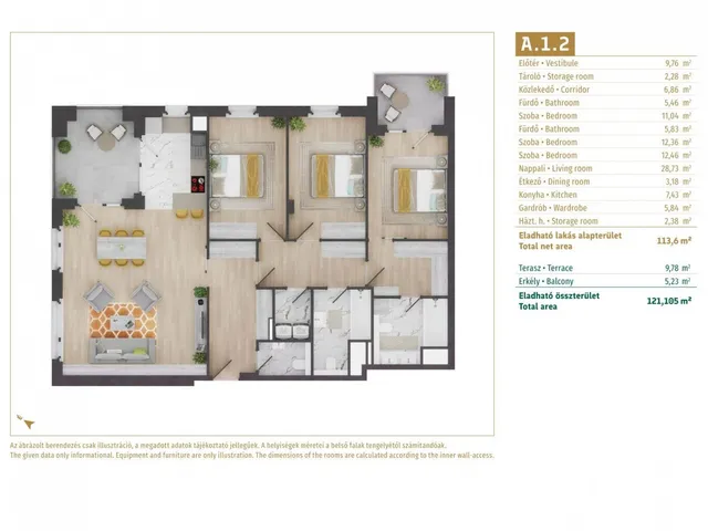 Eladó lakás Budapest VII. kerület, Külső-Erzsébetváros 114 nm