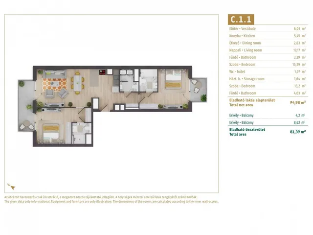 Eladó lakás Budapest VII. kerület, Külső-Erzsébetváros, Városligeti fasor 25-27 75 nm